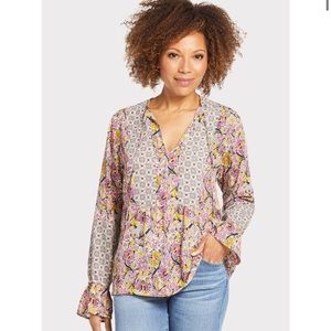 NWT Allison Joy by EVEREVE Mackenzie Floral Top size XS